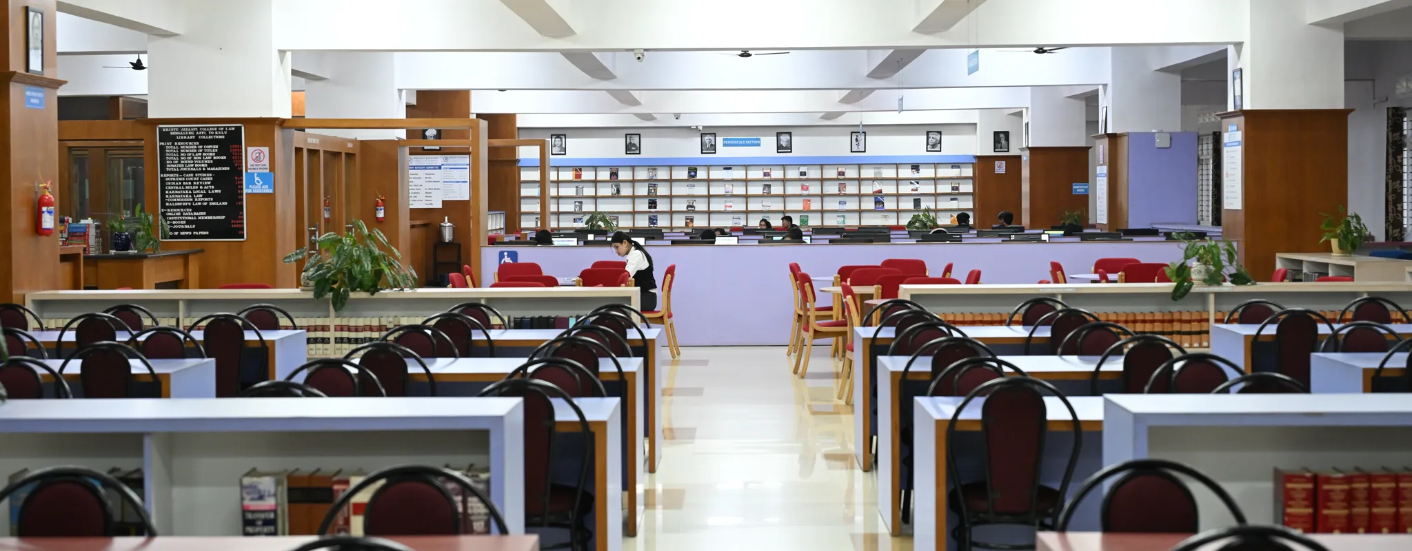 Library Study Spaces and Stacks at Kristu Jayanti University